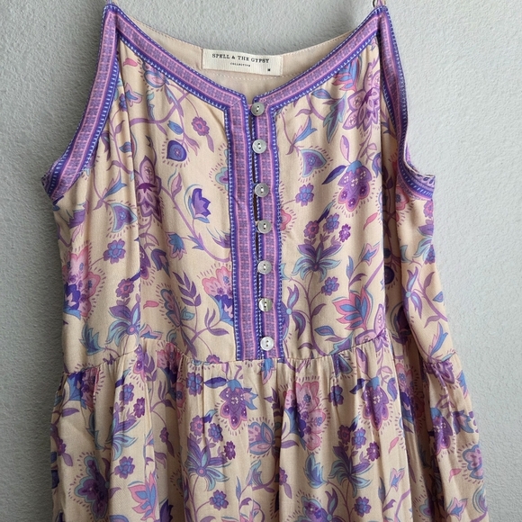 Spell Portobello Road Strappy Mini Dress in Lavender size M - Picture 4 of 8